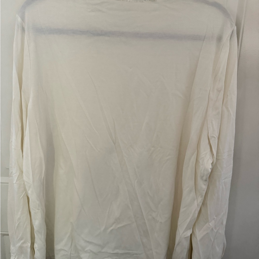Talbots Cream Ruffle Neck Top - Picture 4 of 6